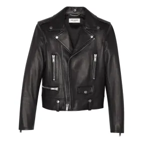 Saint Laurent Motorcycle Lambskin Leather Jacket. Size 38FR