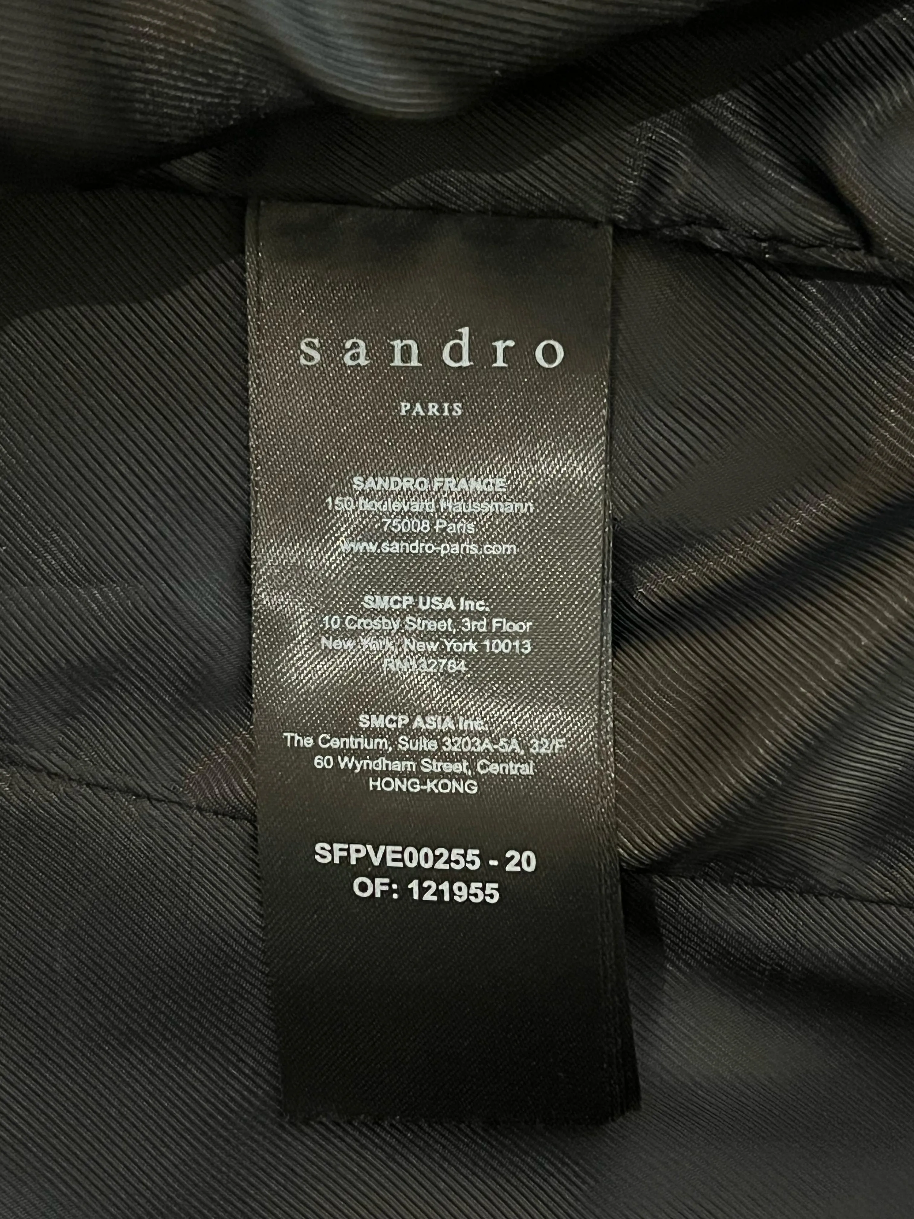 Sandro Leather Biker Jacket. Size 1