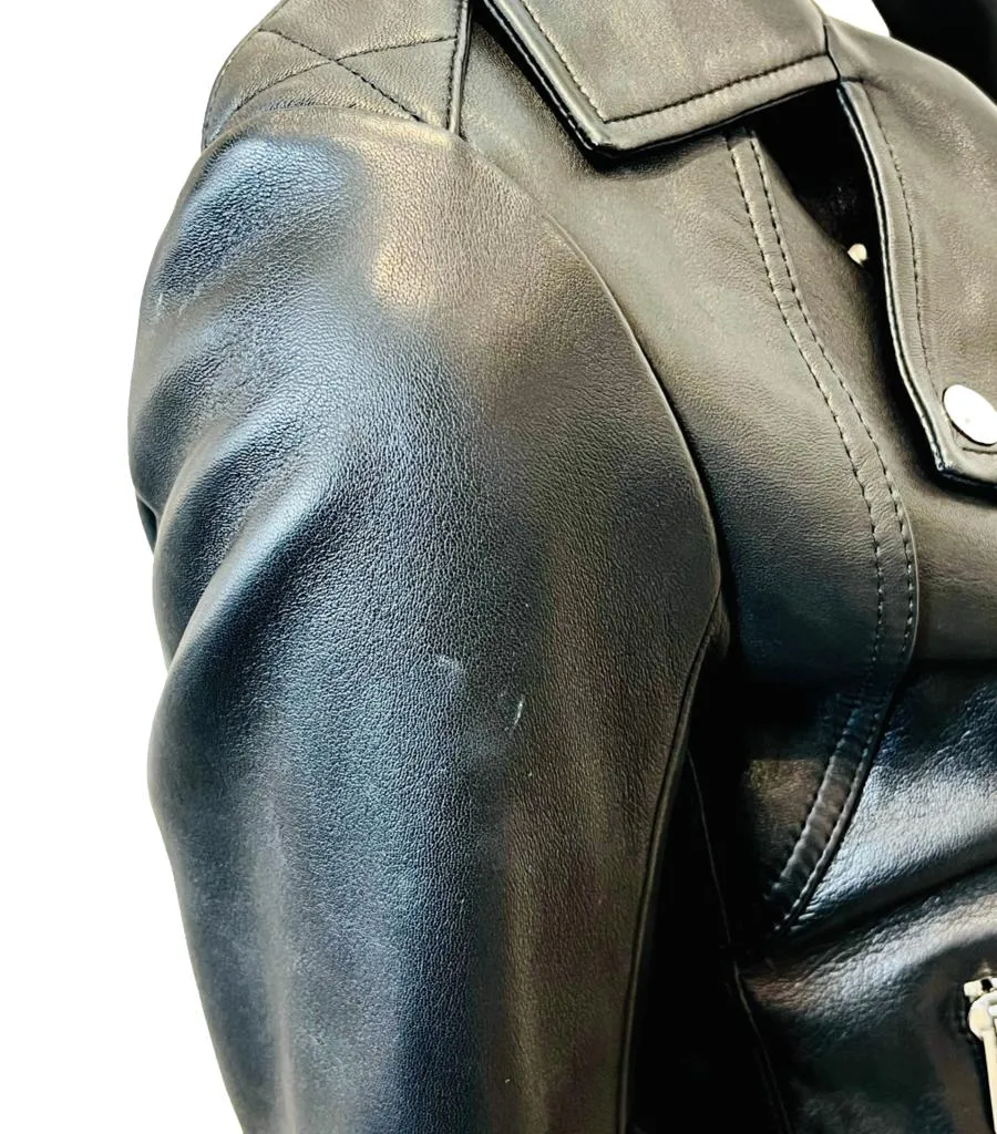 Sandro Leather Biker Jacket. Size 1