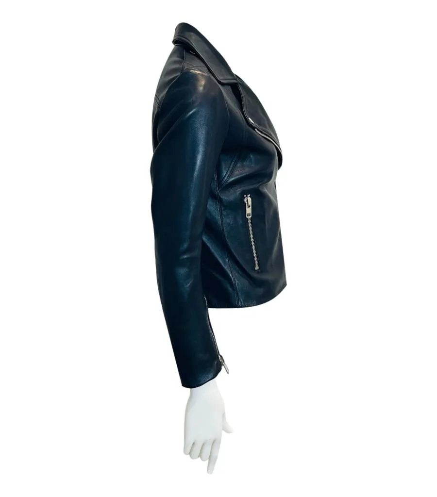 Sandro Leather Biker Jacket. Size 1