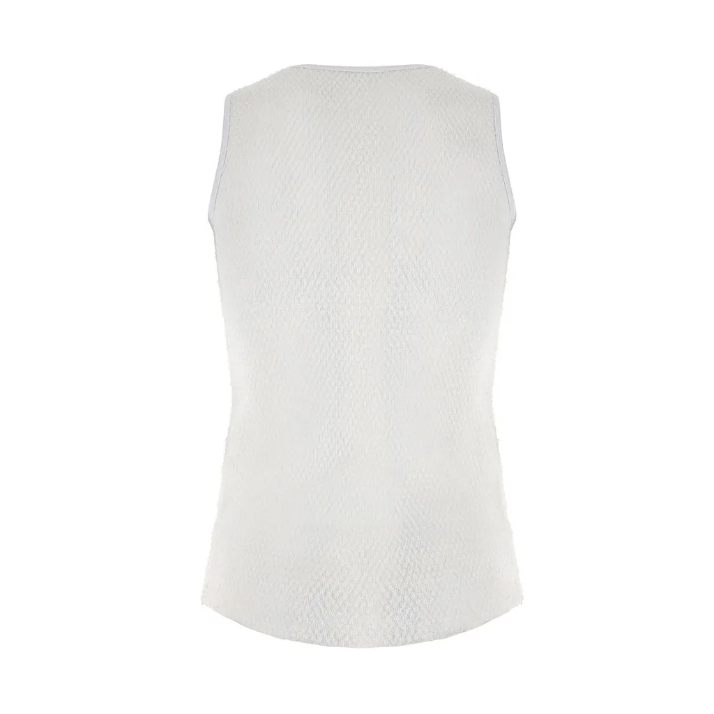 Santini Alpha Winter Sleeveless Baselayer - White