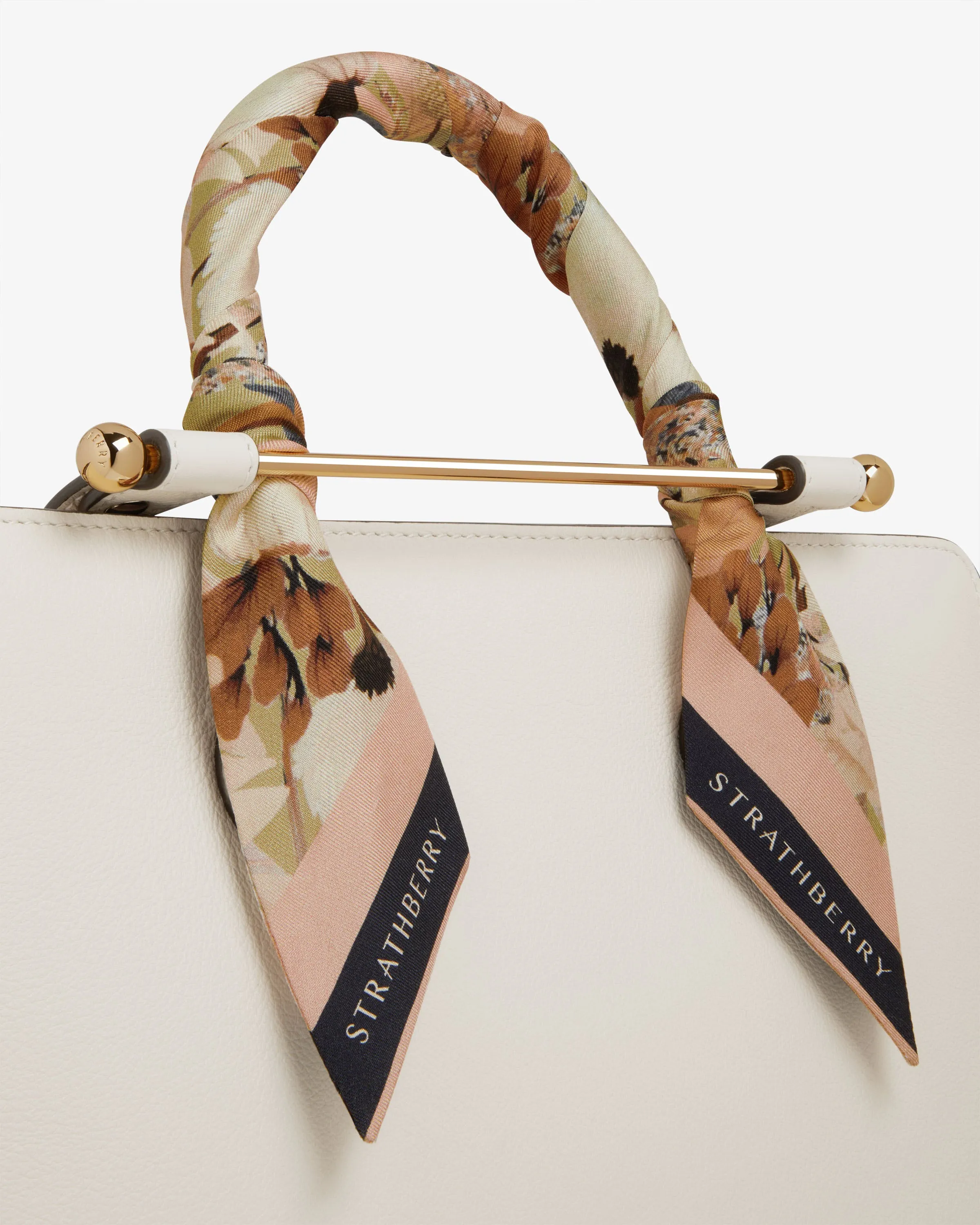 Silk Skinny Scarf - Autumn Floral Print