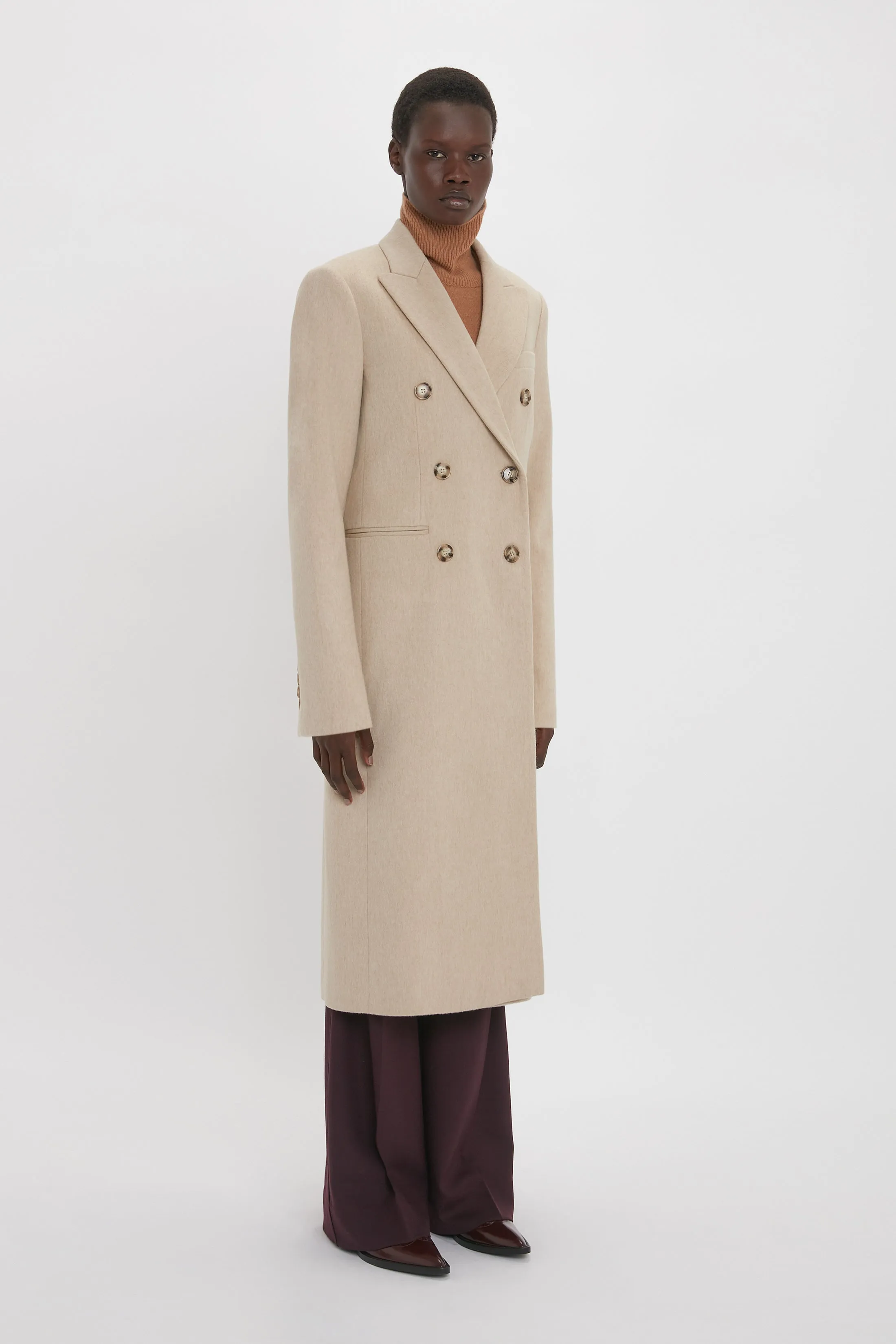 Tailored Slim Coat In Bone