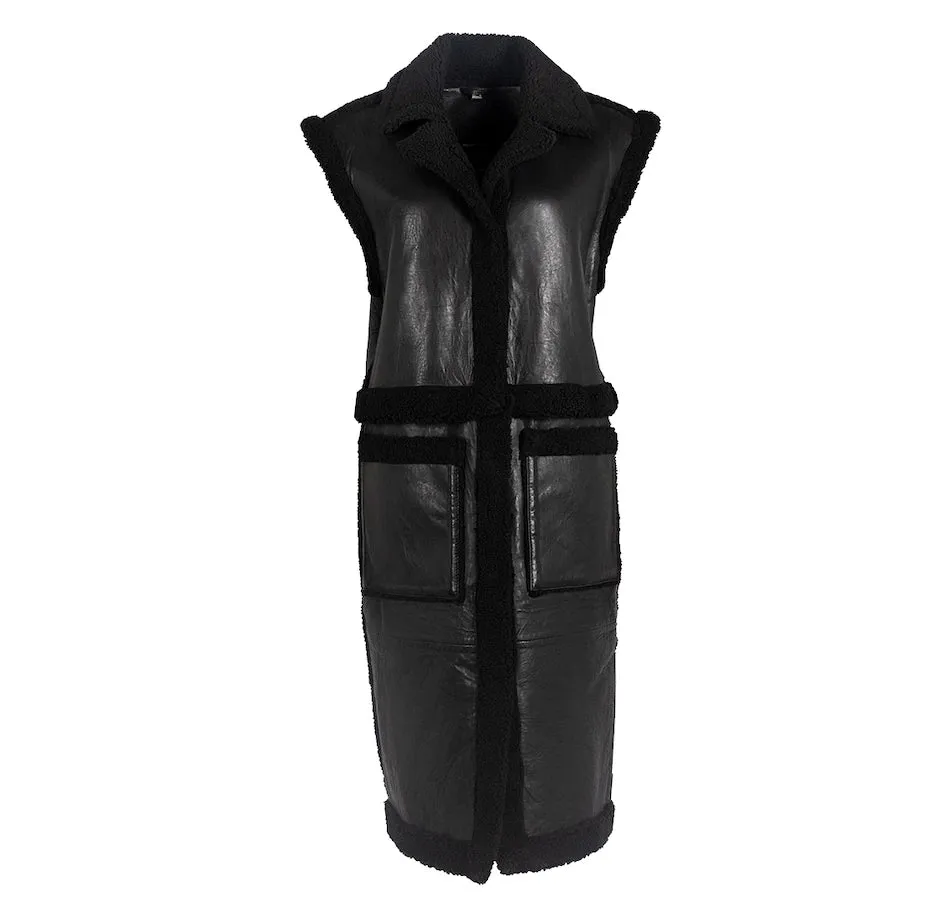 Tali Leather Multi-Way Coat (Black)