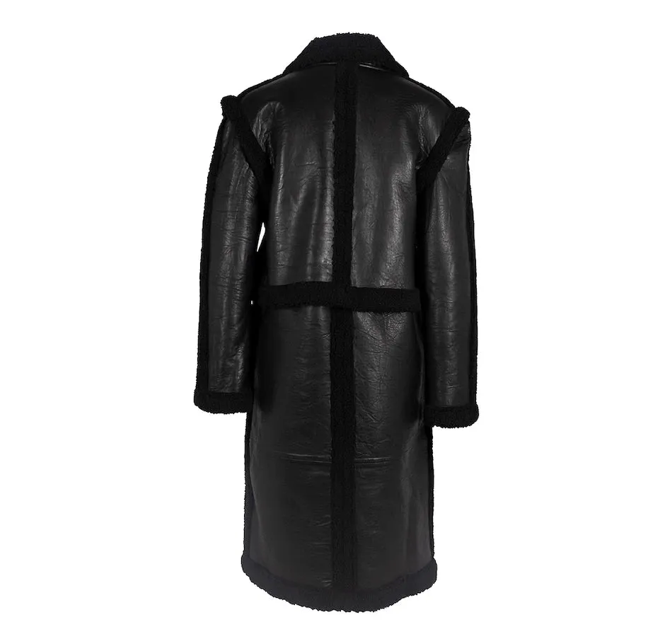 Tali Leather Multi-Way Coat (Black)