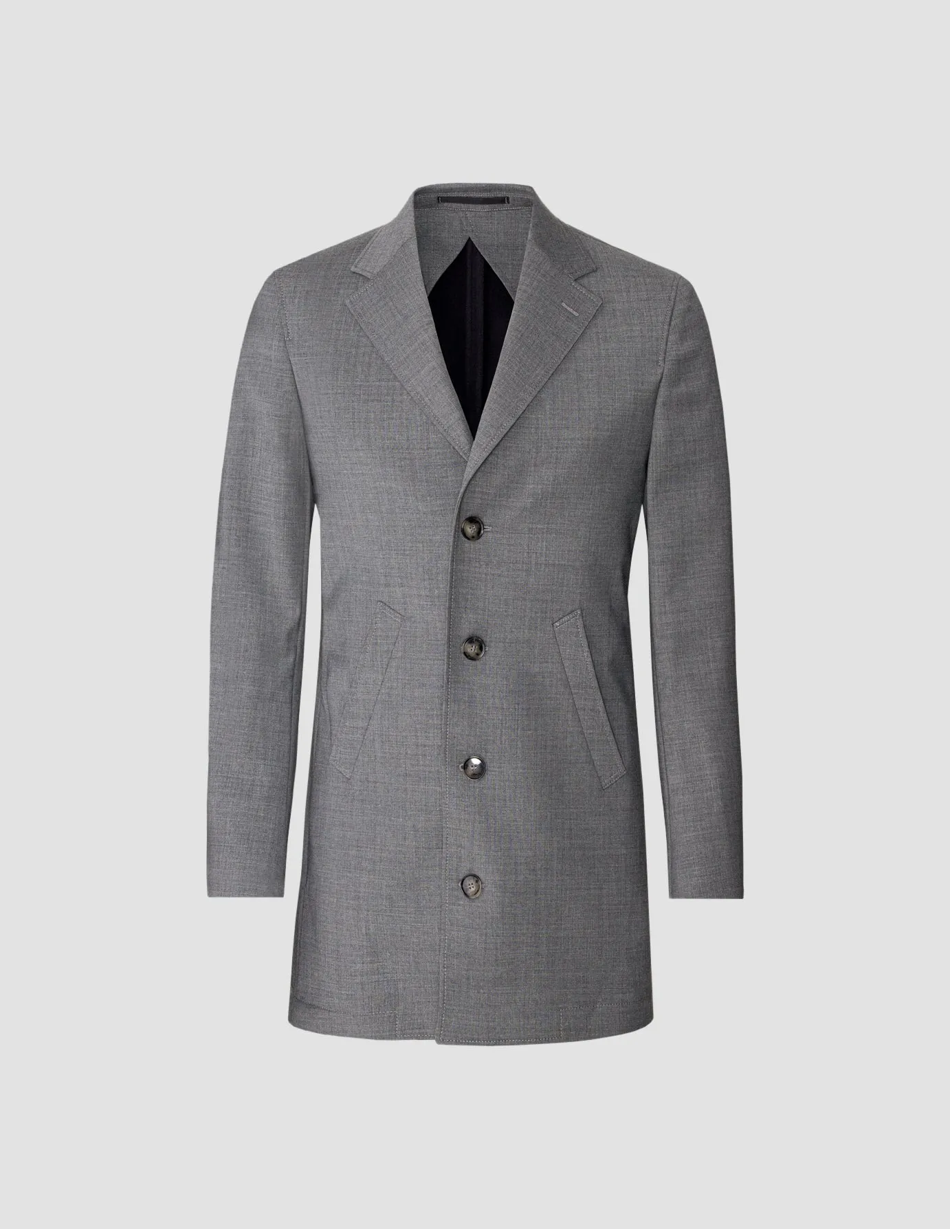 Tech Wool Coat Grey Melange