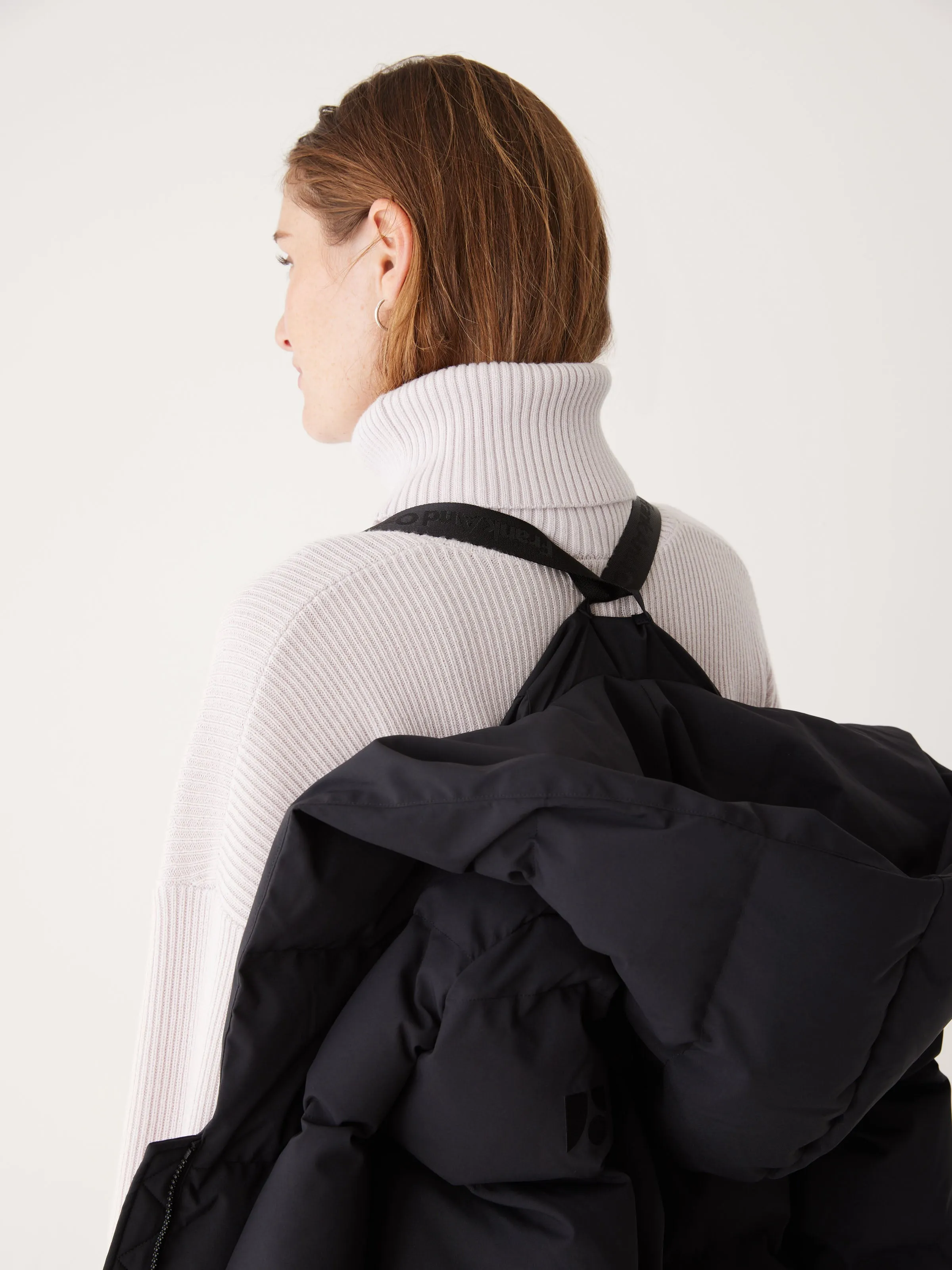 The Highland Long Puffer Coat in Black