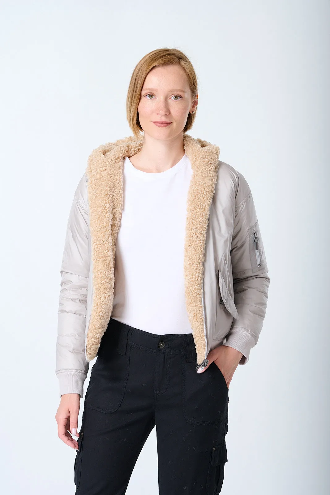 The Sherpa Hood Bomber Jacket