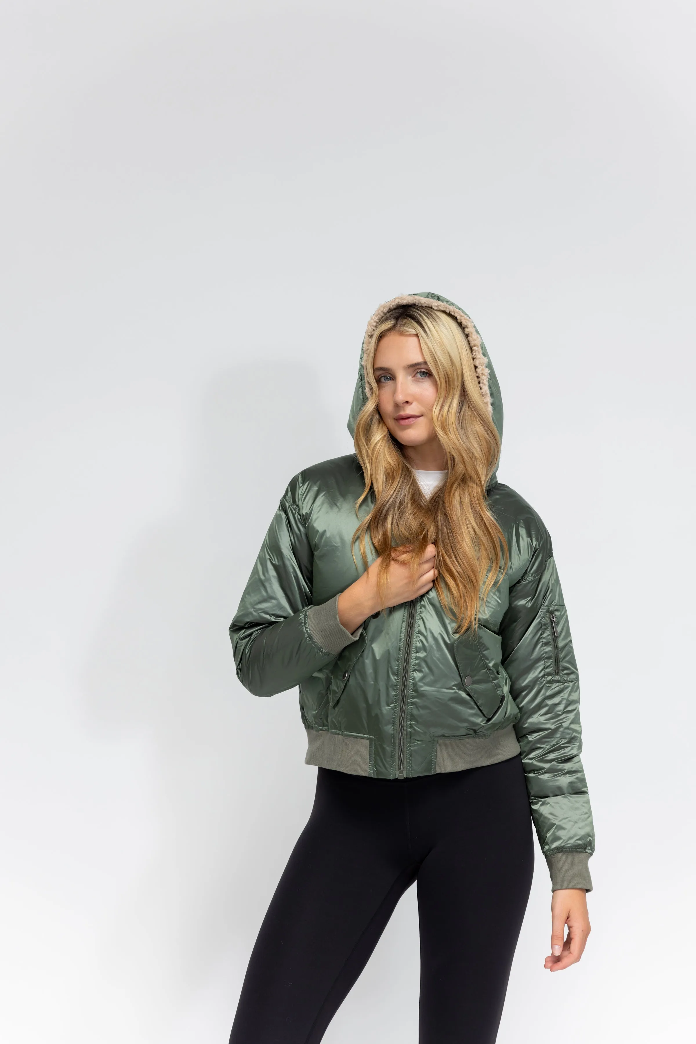 The Sherpa Hood Bomber Jacket