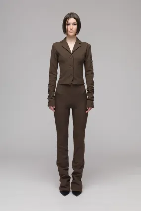 'TRAPEZE' TOO-TIGHT CROPPED SUIT JACKET