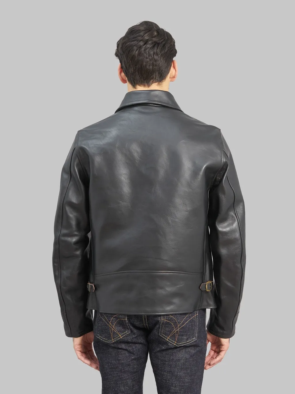 Black Horsehide Leather Jacket - Trophy Clothing Hummingbird Style