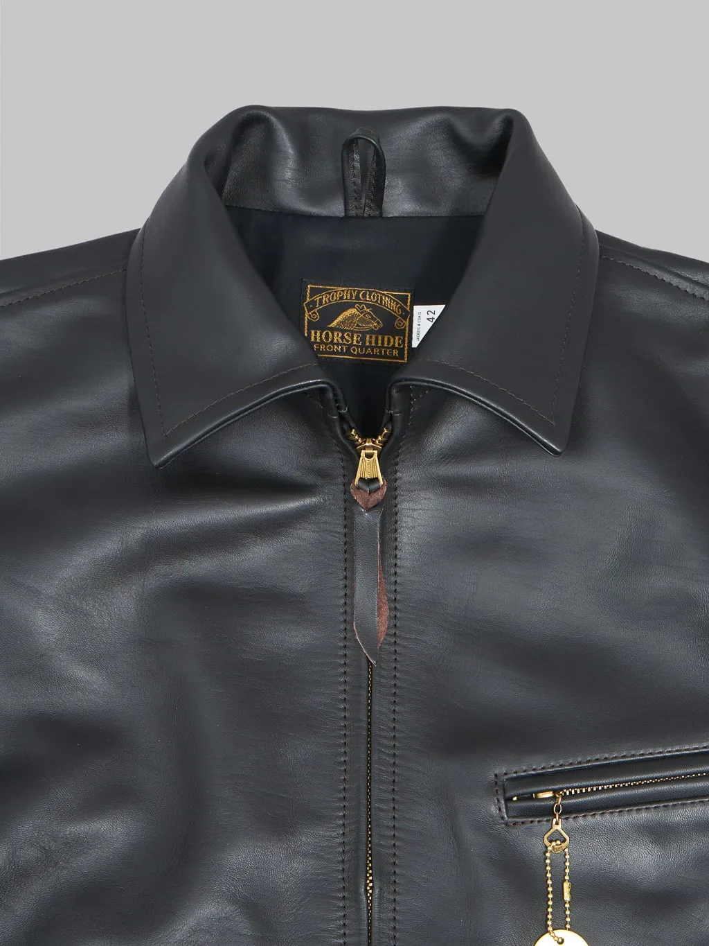 Black Horsehide Leather Jacket - Trophy Clothing Hummingbird Style