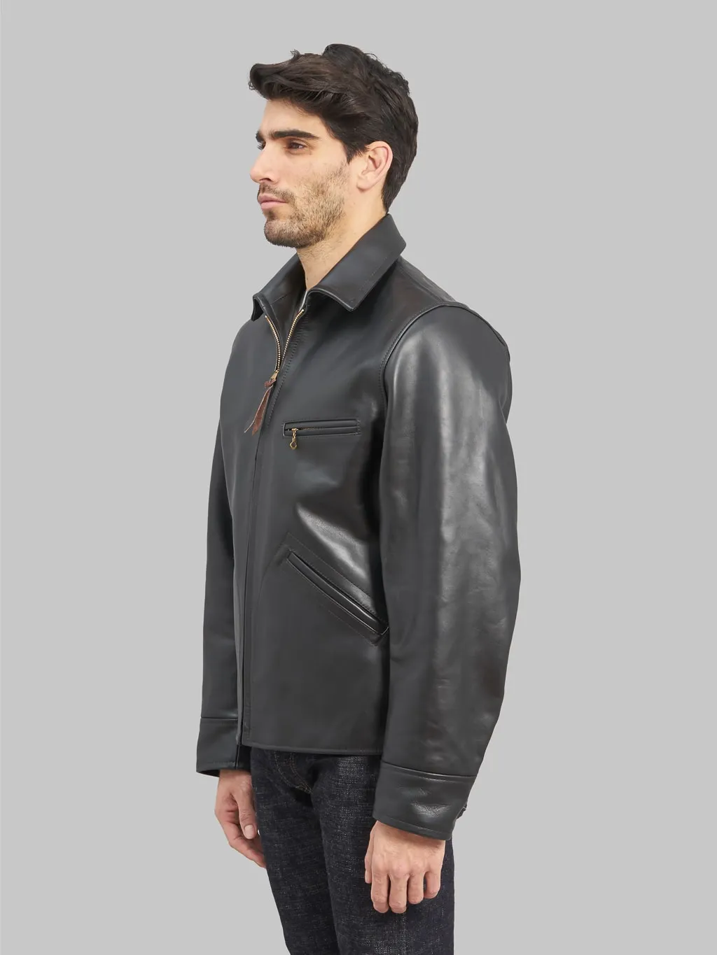 Black Horsehide Leather Jacket - Trophy Clothing Hummingbird Style