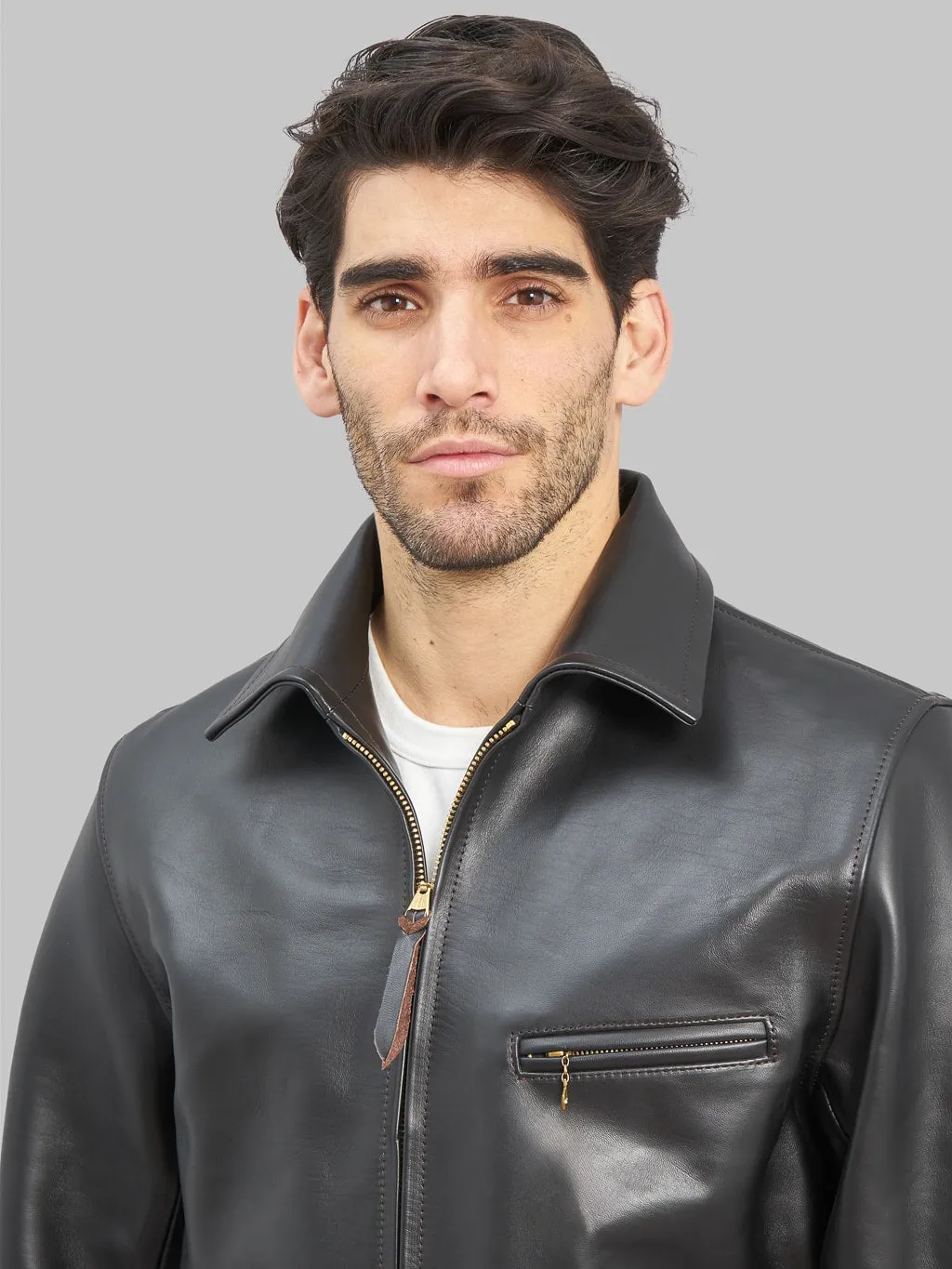 Black Horsehide Leather Jacket - Trophy Clothing Hummingbird Style