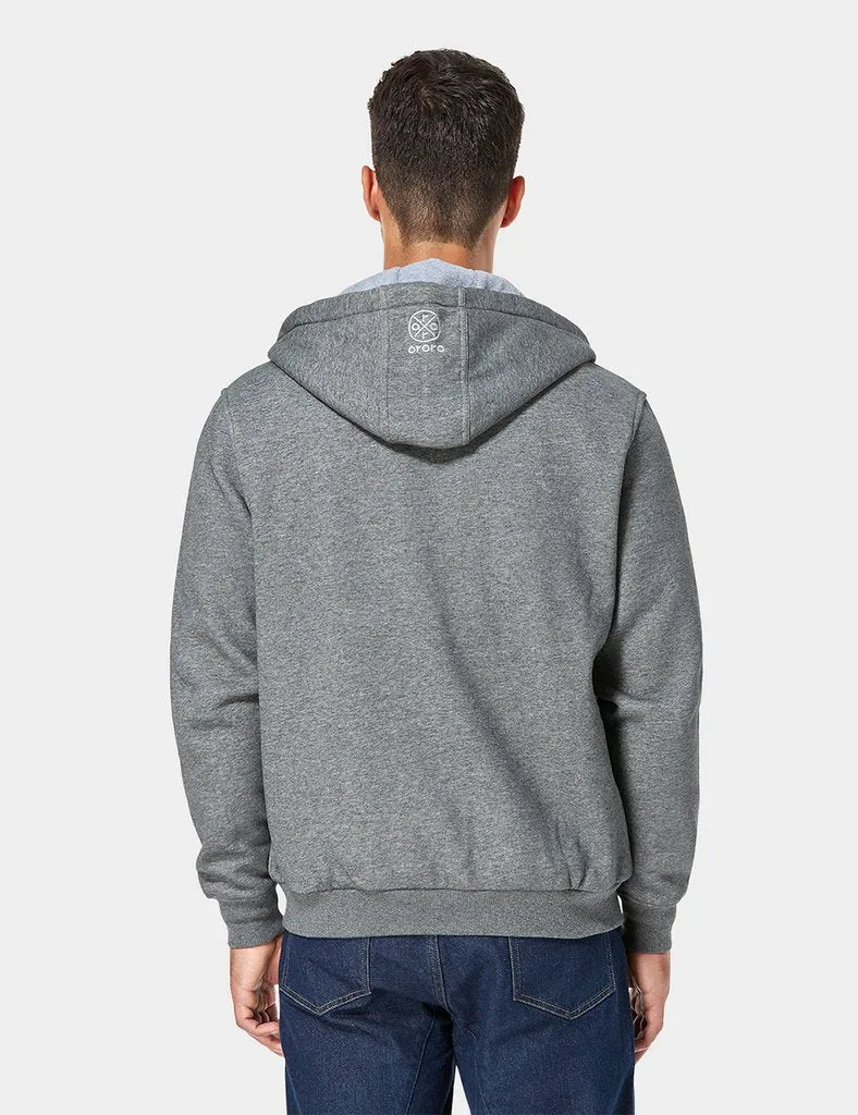 Unisex Heated Fleece Hoodie - Flecking Gray