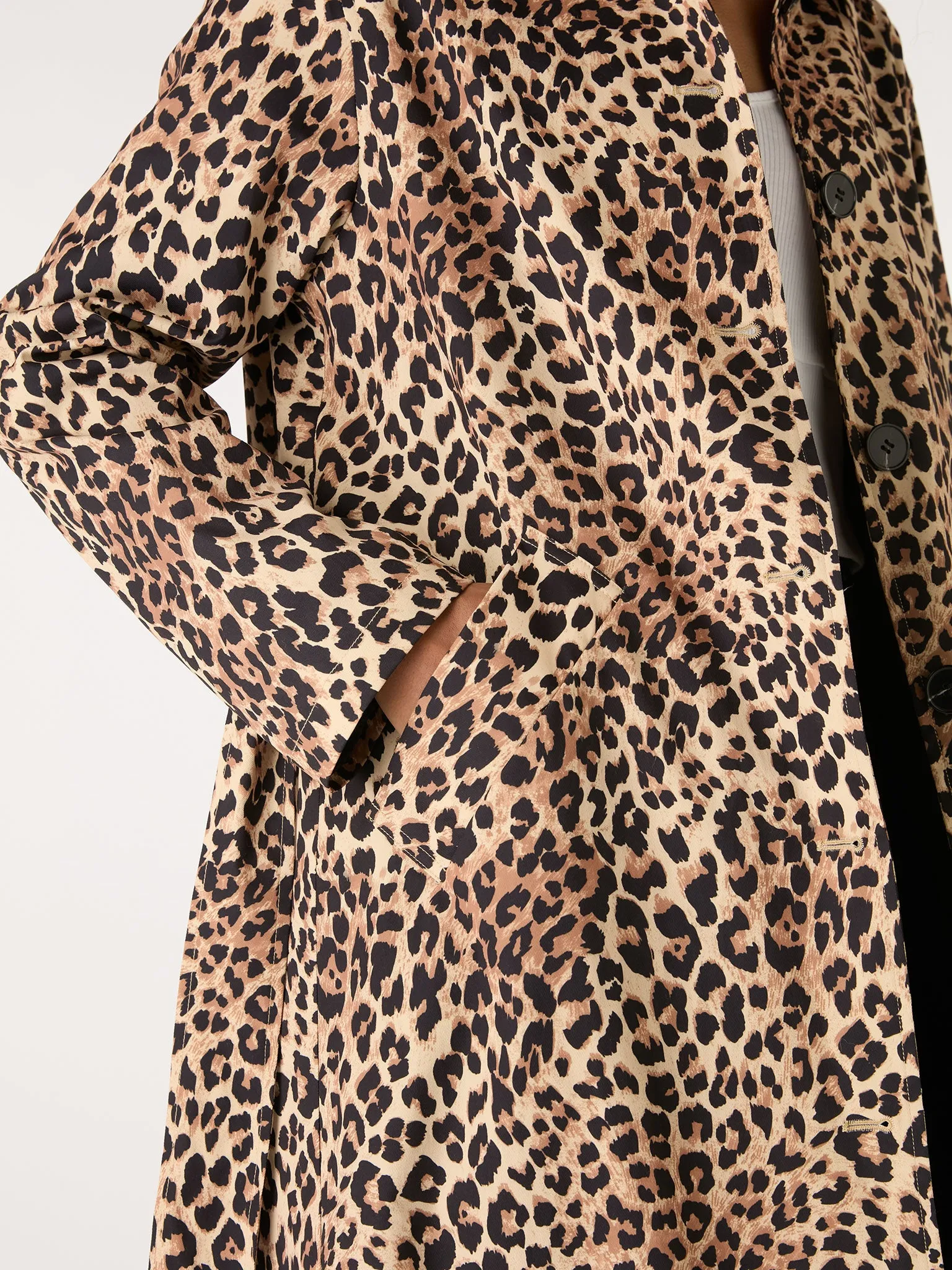 Valencia Cheetah Printed Trench