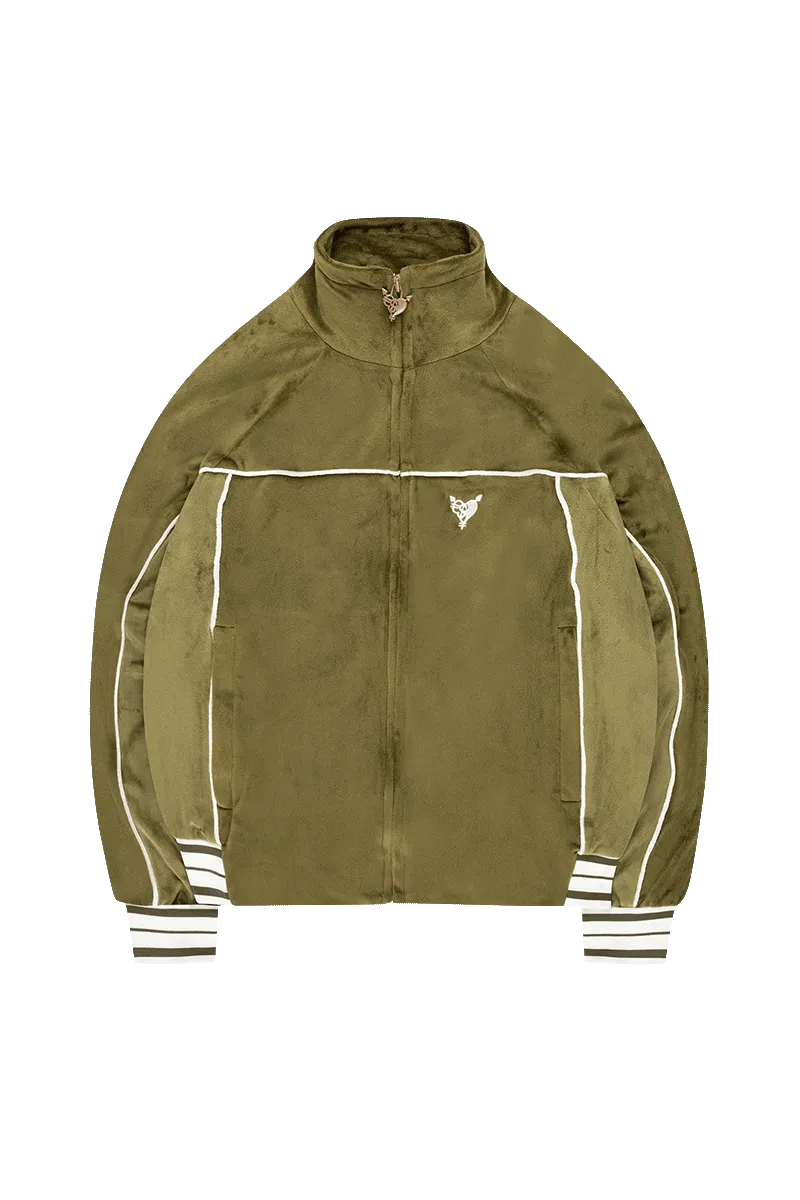 VELOUR JACKET OLIVE