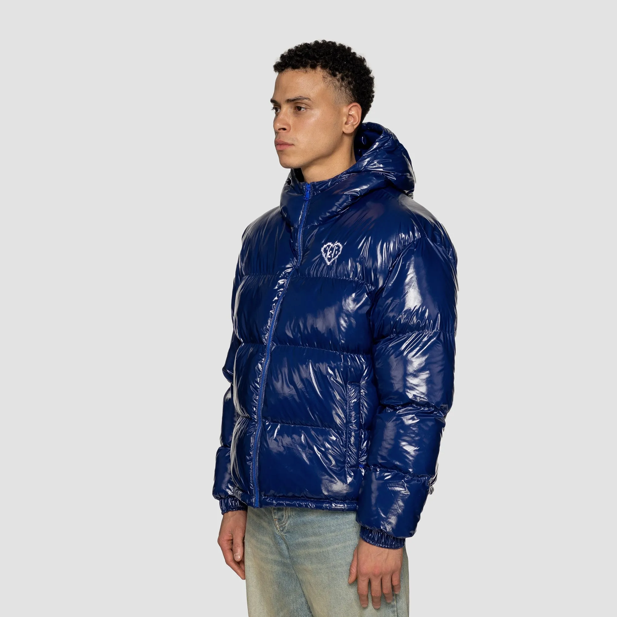 Blue Hooded Verse Logo Puffer - Optimized Title