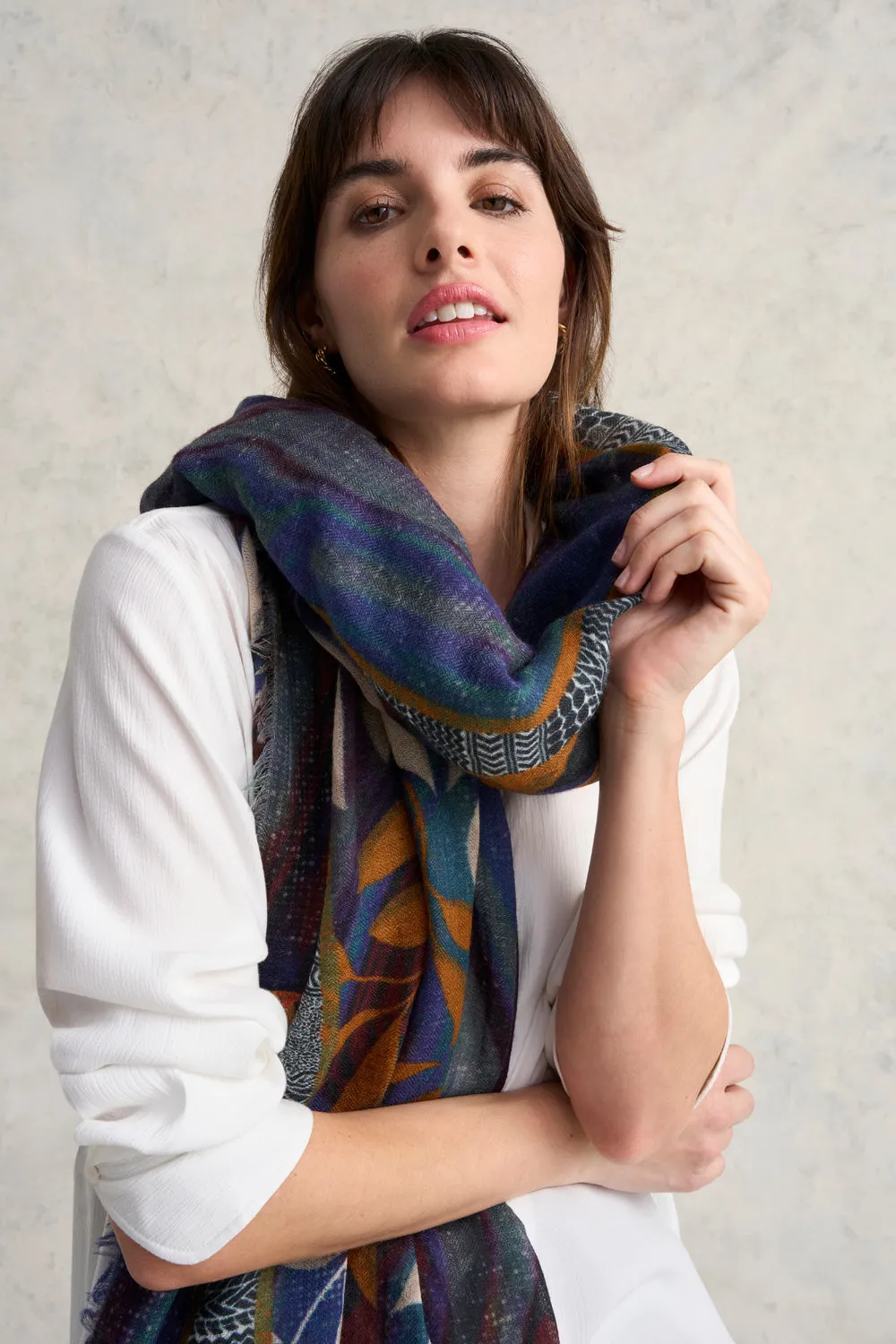 Winter Vine Wool Scarf