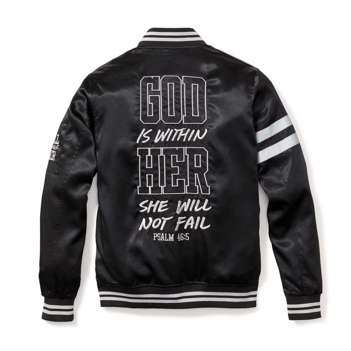 WITHIN HER - WOMEN'S BOMBER JACKET - BLACK