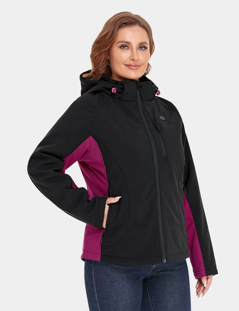 Women's Classic Heated Jacket (Black&Purple)