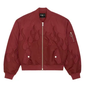 Zip Flames Bomber Jacket