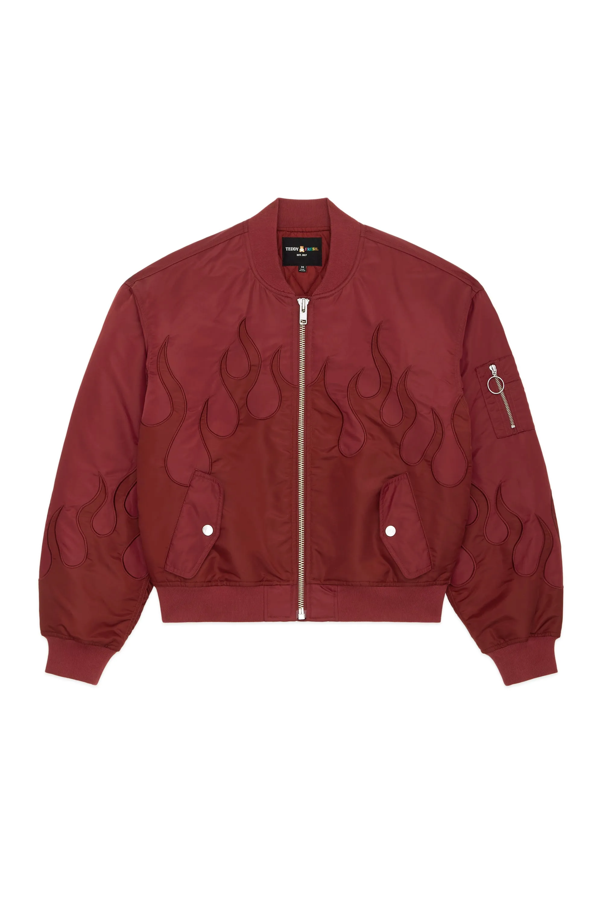 Zip Flames Bomber Jacket