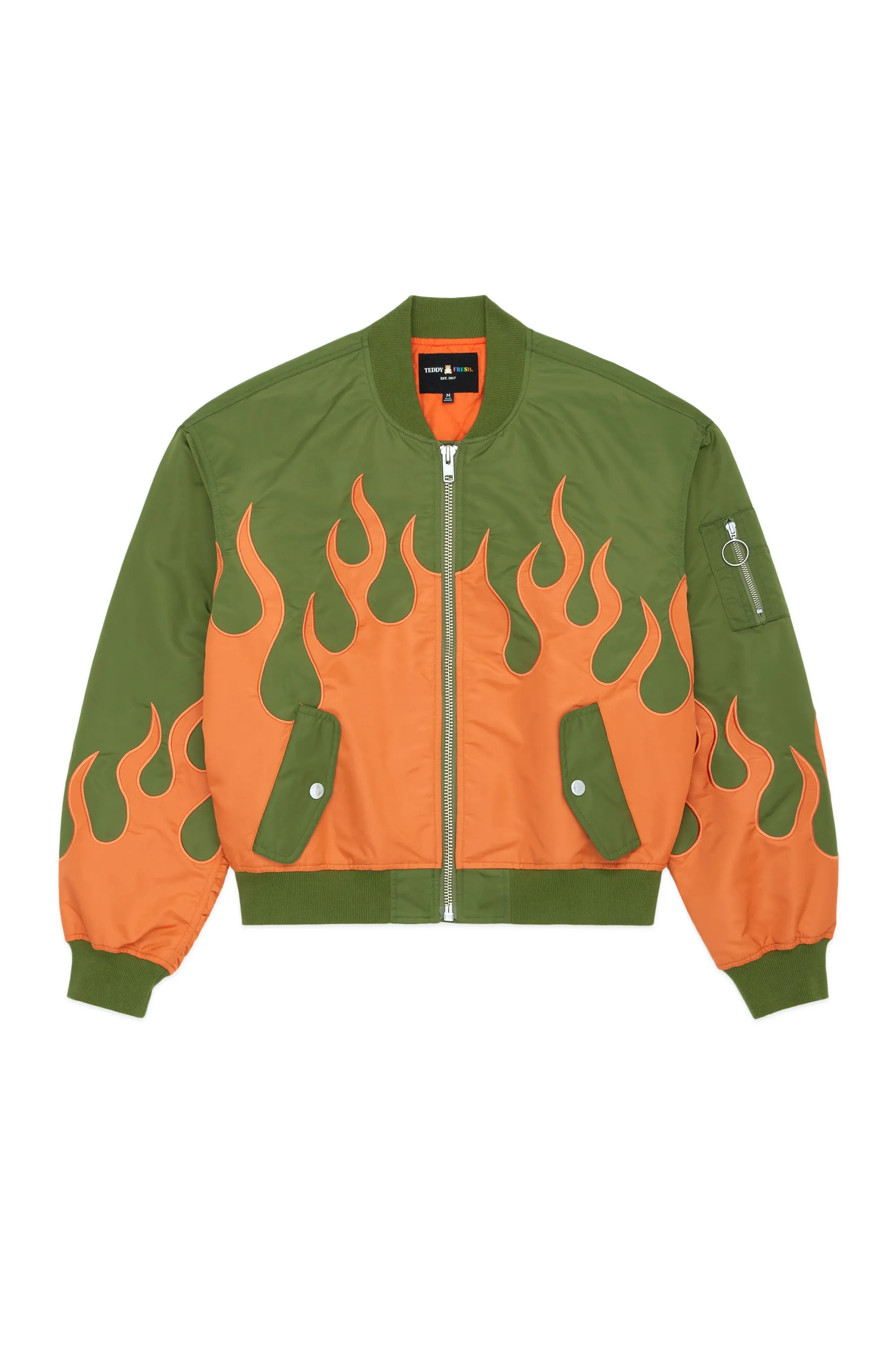 Zip Flames Bomber Jacket